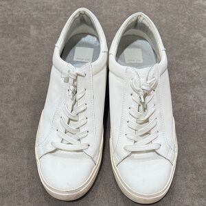 Dolce Vita White Leather Low-Top Sneakers